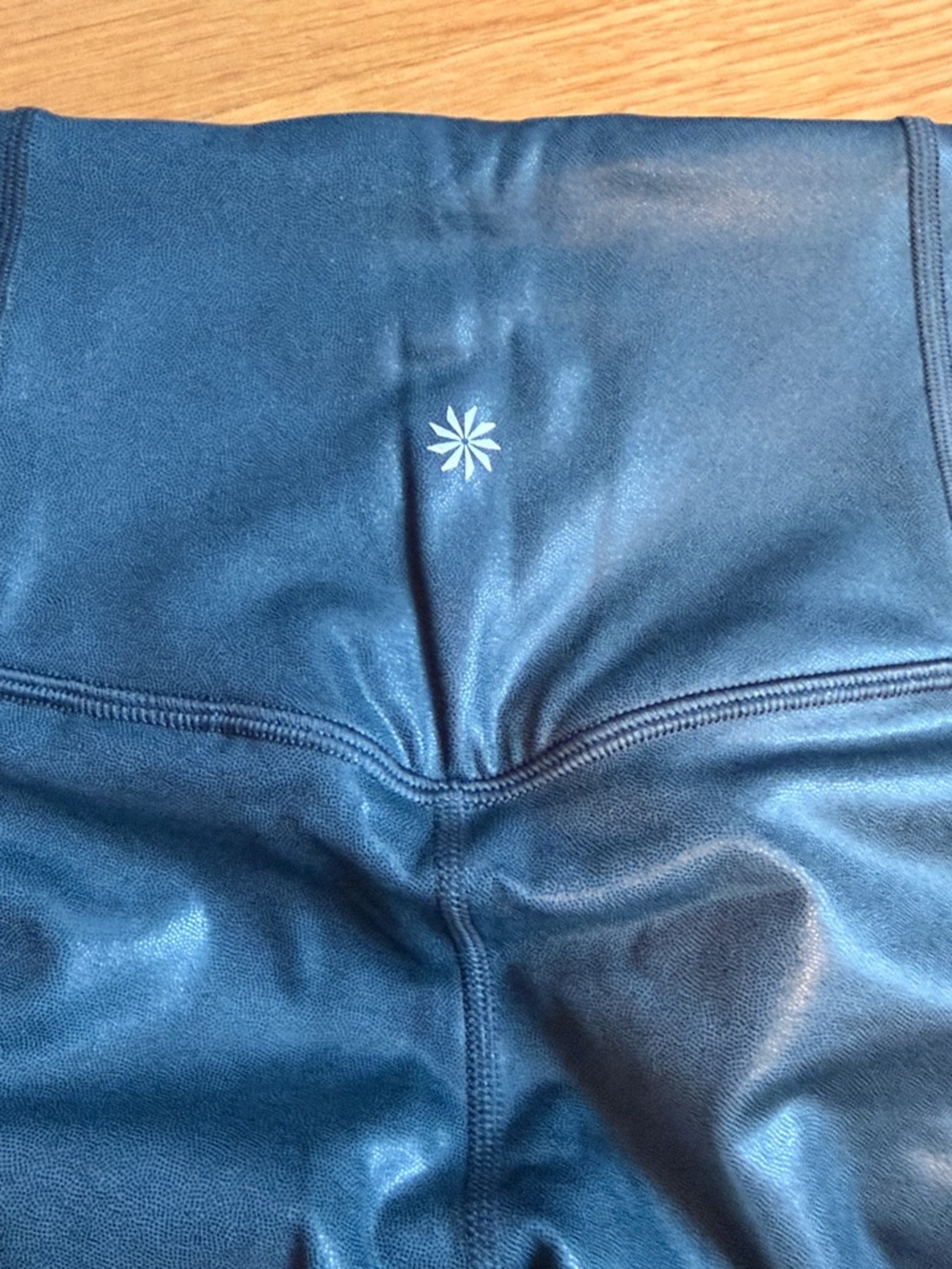 NWOT Athleta Elation Matte-foil Shimmer Dark Green High-Rise Leggings - Picture 5 of 6